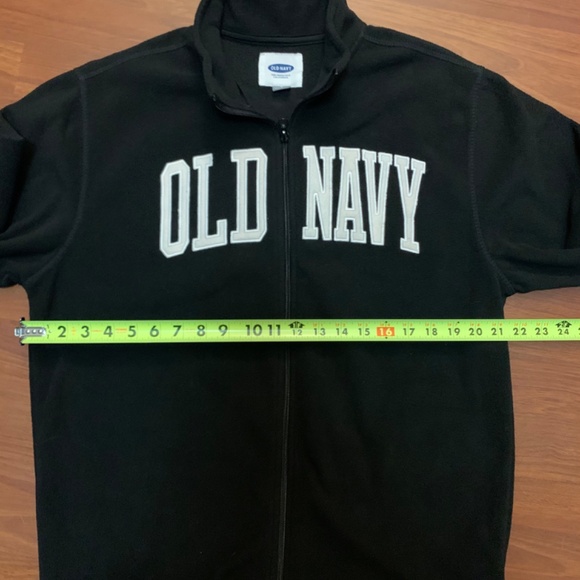 Old Navy black fleece mock-neck full zip up sweatshirt - Picture 6 of 7
